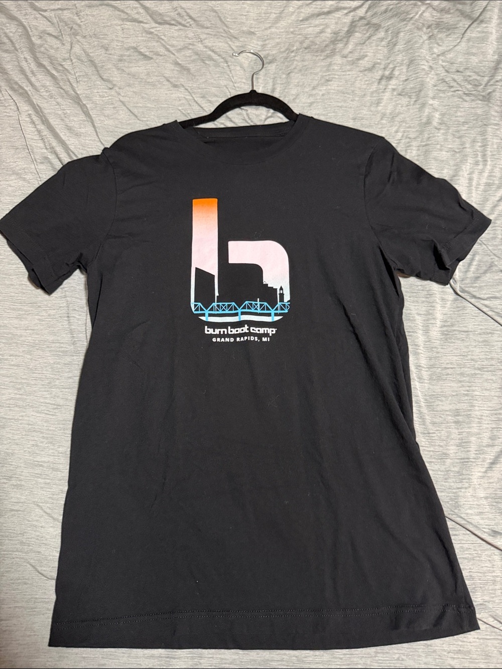 Burn Boot Camp Grand Rapids Black Logo T-Shirt